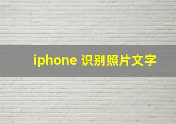 iphone 识别照片文字